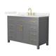 Option Dark Gray / Giotto Quartz Top / Brushed Gold