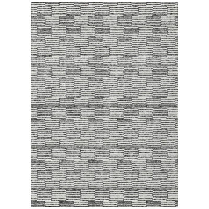 HomeRoots Geometric Transitional Rectangle Outdoor Rug