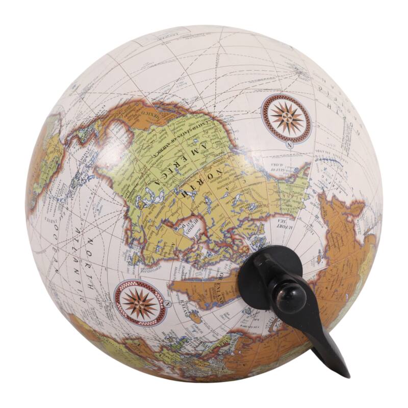 Marble Resin Globe Modern Contemporary - 9" Green/Black - 9.0"