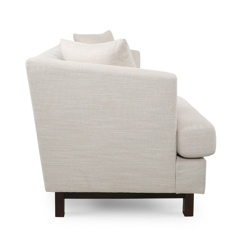 73.5" Loveseat, Family Room Fabric Sofa, Tufted Upholstered Arm Couch with Wood Legs for Living Room Bedroom