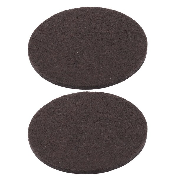 Household Felt Round Sofa Fridge Leg Anti-slip Pad Chocolate Color 85mm Dia 2pcs