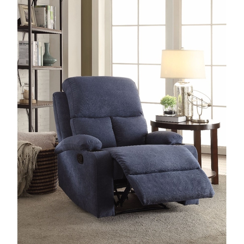 Rosia Comfy Recliner , Blue Linen