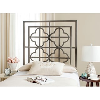 SAFAVIEH Lucina French Antique Iron Metal Quatrefoil Headboard (Twin)