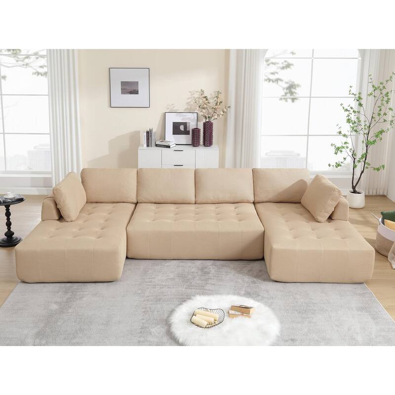 Modular Combination Sofa, U-shaped Sofa, Living Room, Apartment, Upholstered ,6-seat Sofa, Free Combination Sofa