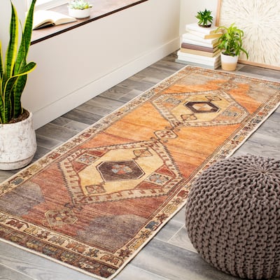 Toccoa Printed Medallion Hallway Runner