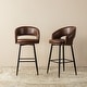preview thumbnail 43 of 50, Glitzhome Modern 3-Piece Adjustable Bar Table Faux Leather Stool Pub Sets