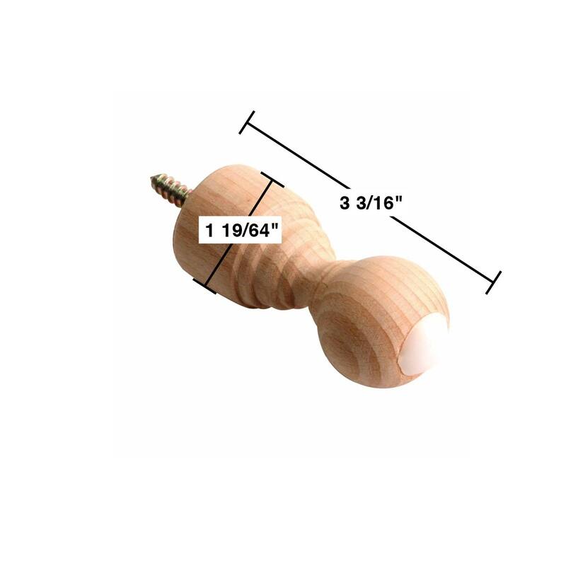 Wooden Door Stop Bumper Wall Mount 3.18" L Unfinished Maple Hardwood Silicone Rubber Bumper Pack of 4 Renovators Supply
