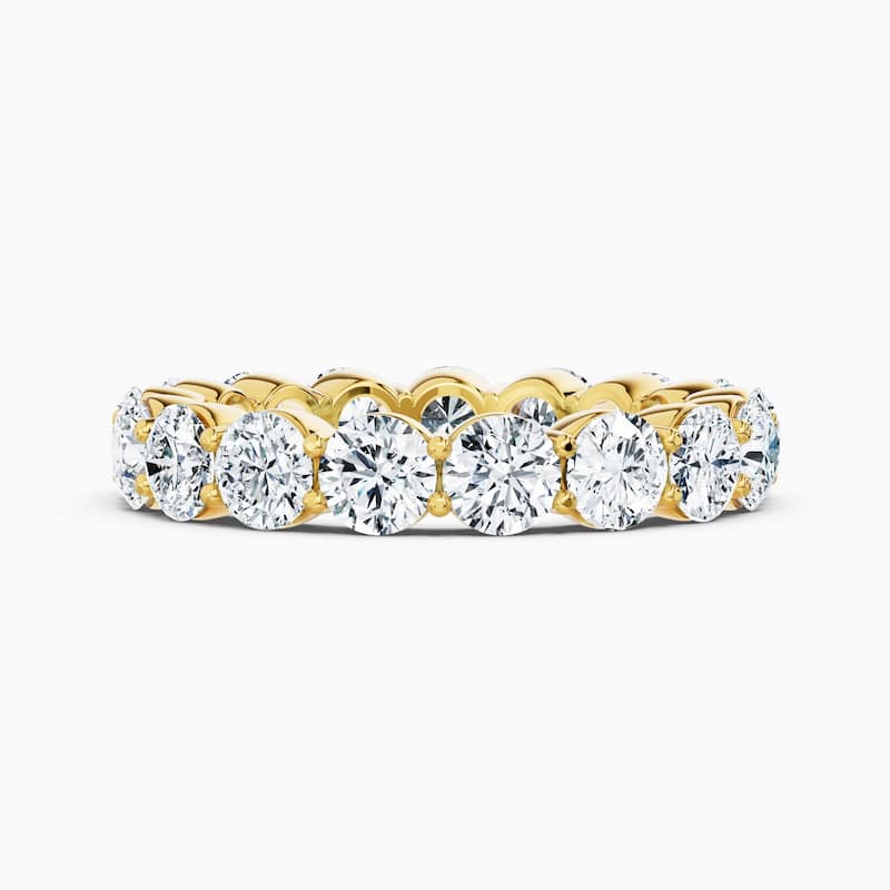 Auriya 14k Gold Round Lab Grown Diamond Eternity Band 2.00 - 7.00 ct. tw. (F-G, VS) - 4.25 ct. wt. - 7.5 - Yellow
