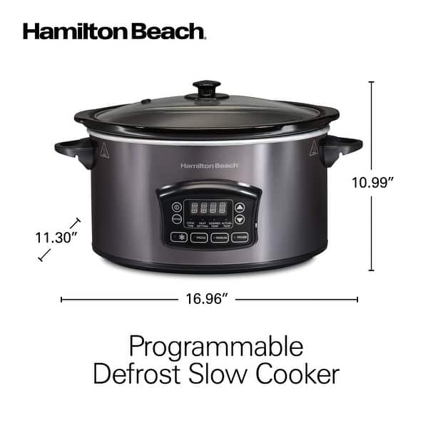 Hamilton Beach 8-Quart Stainless Steel Oval Slow Cooker in the