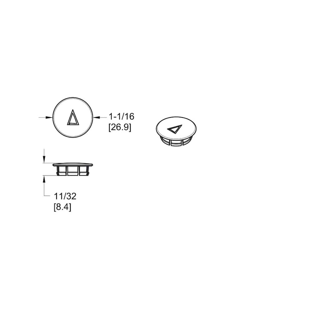 Pfister 01 Series Verve Acrylic Arrow Button