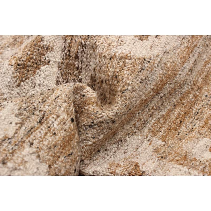 ECARPETGALLERY Flat-Weave Ankara FW Brown Wool Kilim - 5'3 x 8'0