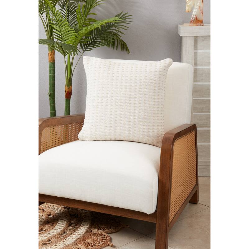 Modern Minimalism Dashed Woven Throw Pillow