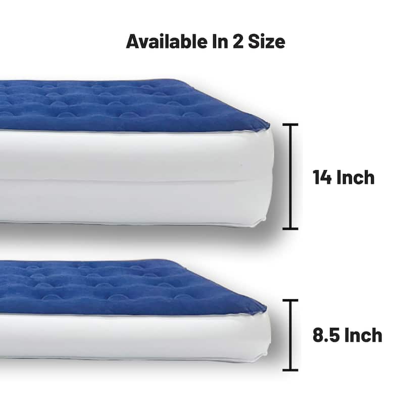 8.5-Inch Durable Luxury Inflatable Air Mattress with Comfort Coil Technology and High Capacity Pump, Home and Portable Travel