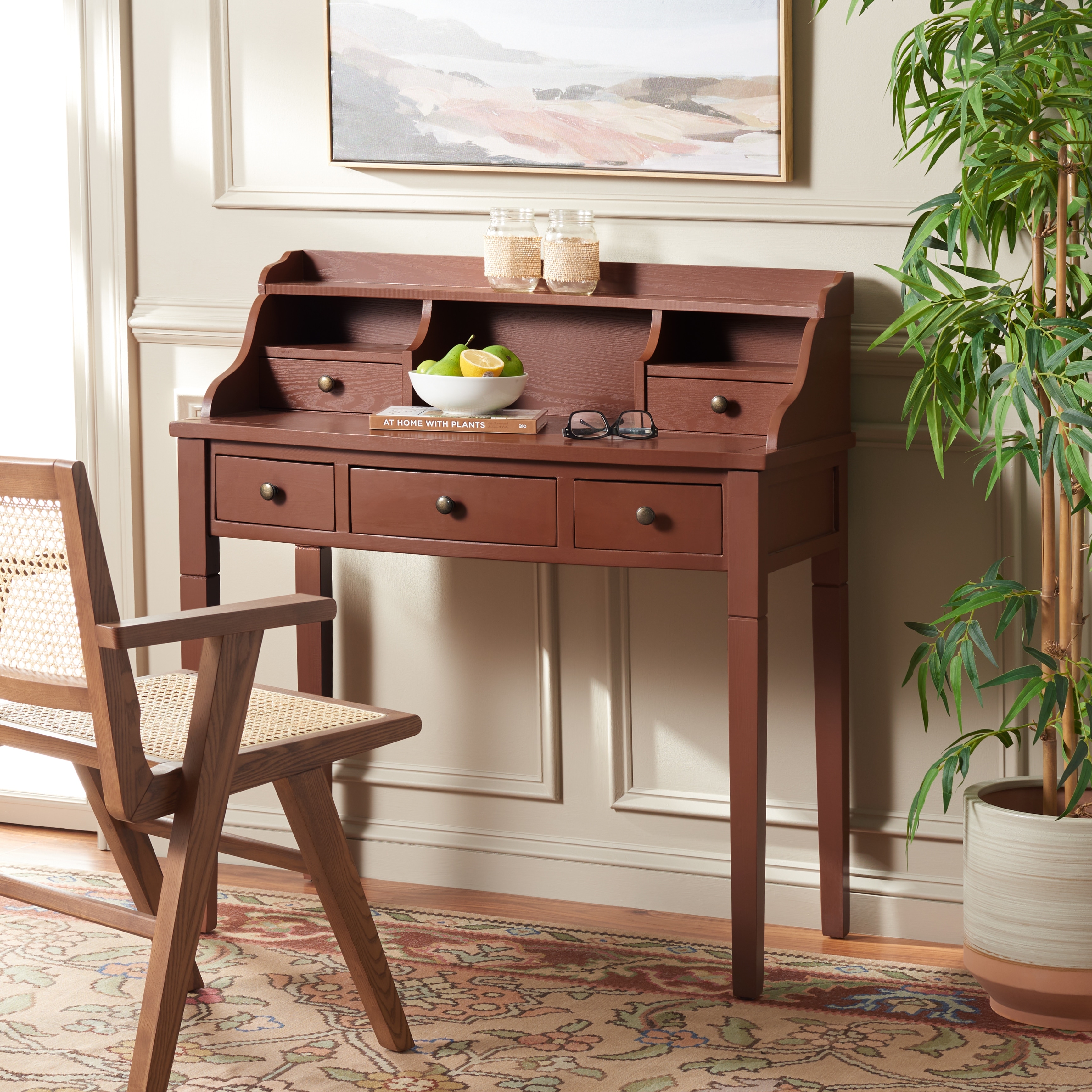 SAFAVIEH Landon Avacado Chocolate Writing Desk