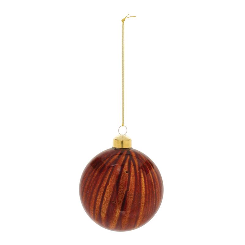 Root Beer Glass Christmas Ball Ornaments - 4" (101mm) - Brown -12ct