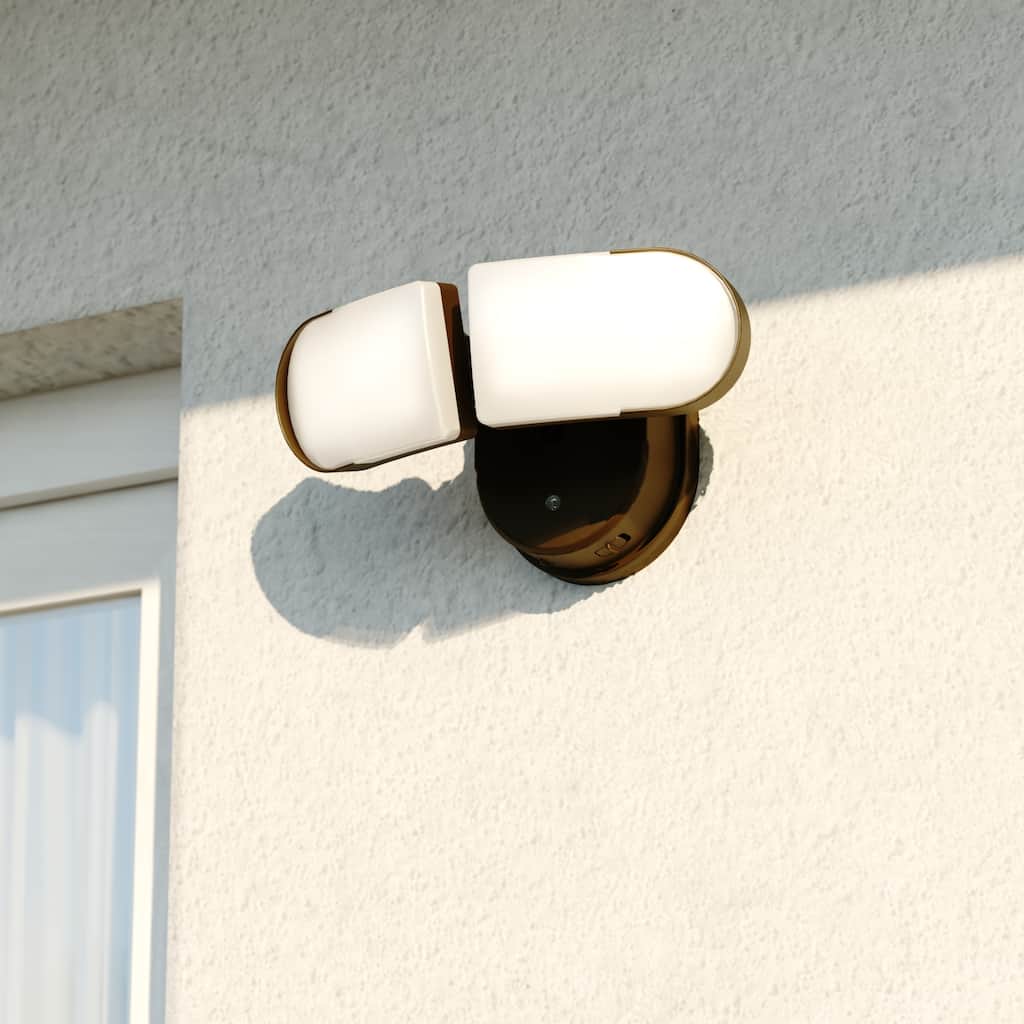 Lambda 2 Light LED Outdoor Linkable Adjustable Security Flood Light Bronze - 10.25-in W x 7-in H x 5.25-in D