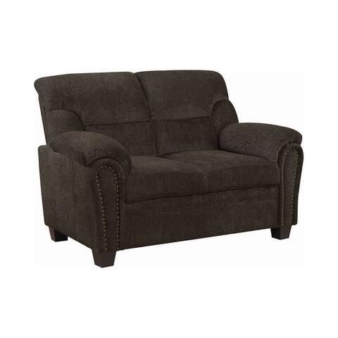 Padded Loveseat with Nail Heads