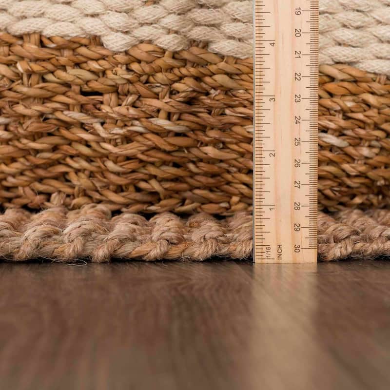 Hauteloom Jute Rug Collection - Natural Fiber Jute Farmhouse Area Rug
