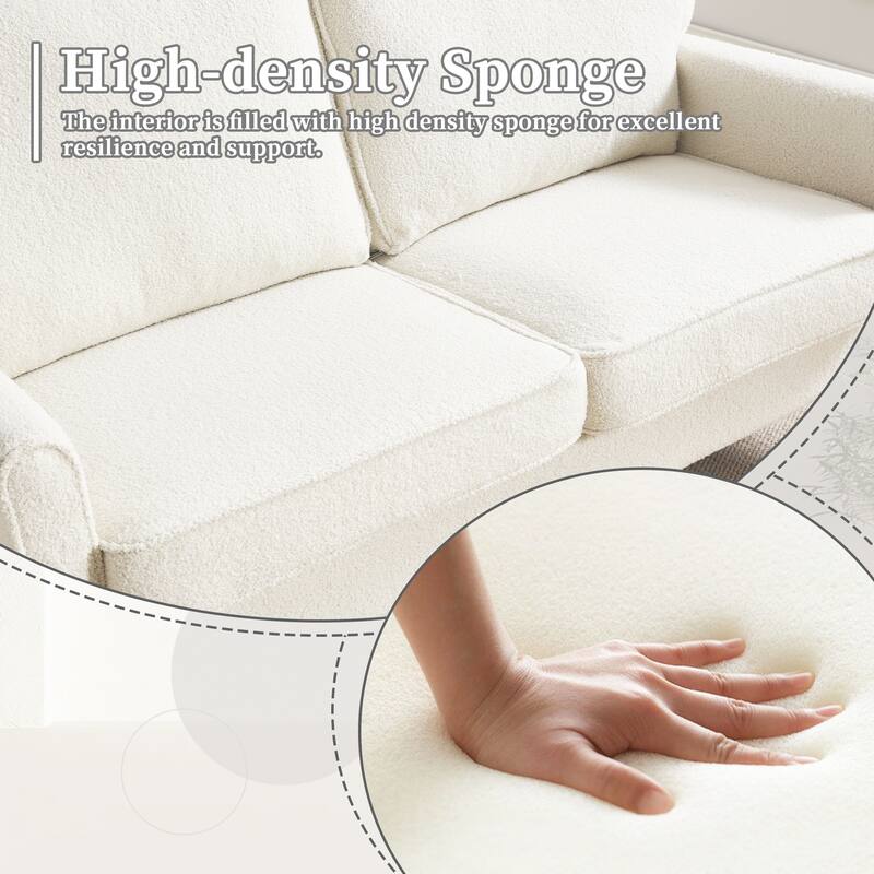 Multifunctional 2-Seater Loveseat Couch with USB & Charging Ports, Sofa Couch Lounge Sofa with Armrests