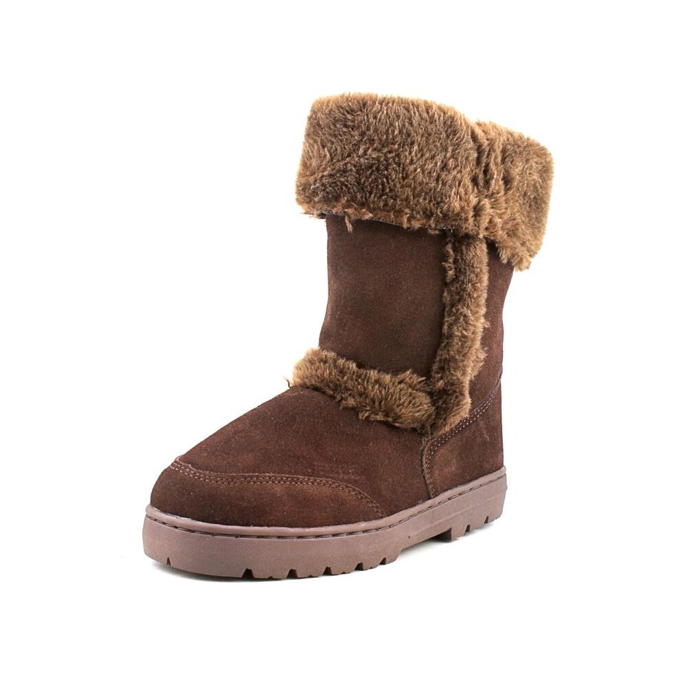 Shop Style Co Witty Women Round Toe Suede Brown Winter Boot