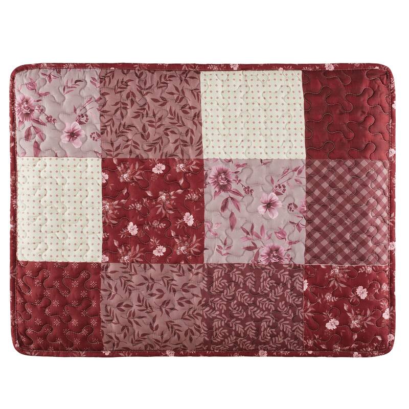 Charlotte Floral Patchwork-Style Pillow Sham