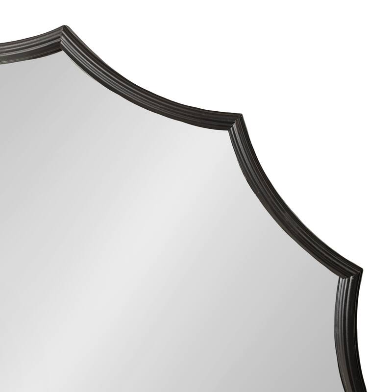 Kate and Laurel Lalina Scalloped Round Framed Accent Mirror