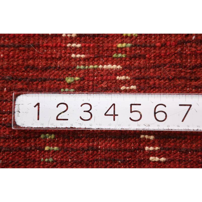Red Moroccan Oriental Area Rug Handmade Wool Carpet - 6'9" x 9'10"