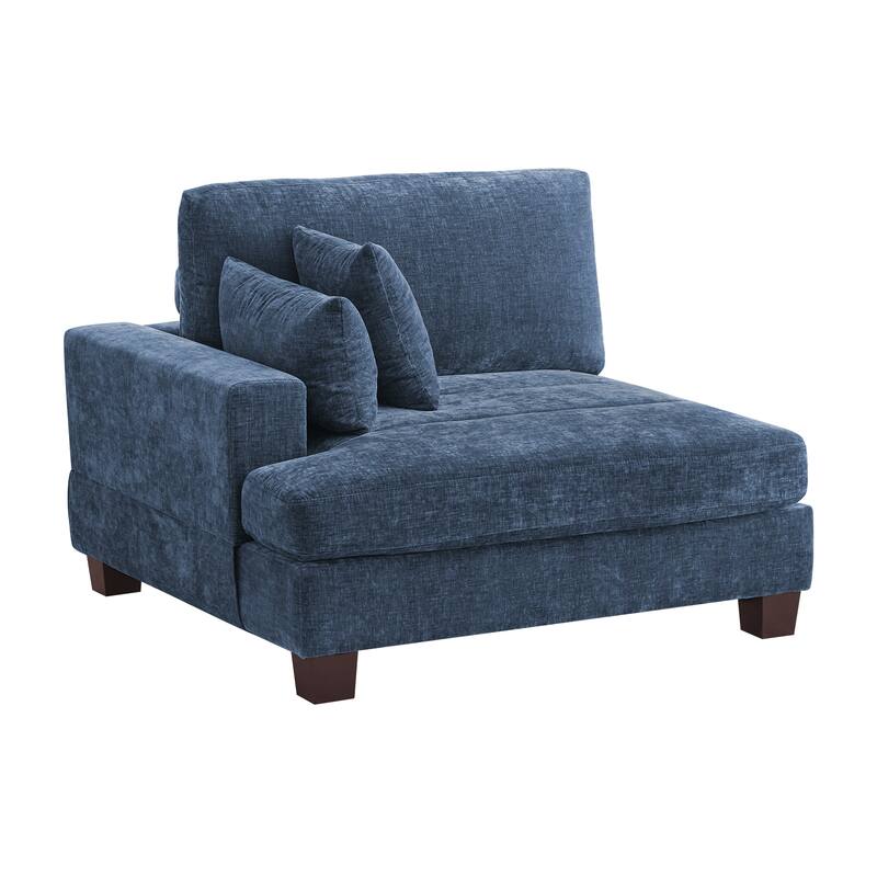 88"W 3-Seater Sofa Chenille Upholstered Couch Modern Loveseat Sofa Wooden Frame Sofa for Living Room