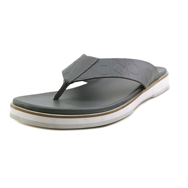 calvin klein men's leather sandals