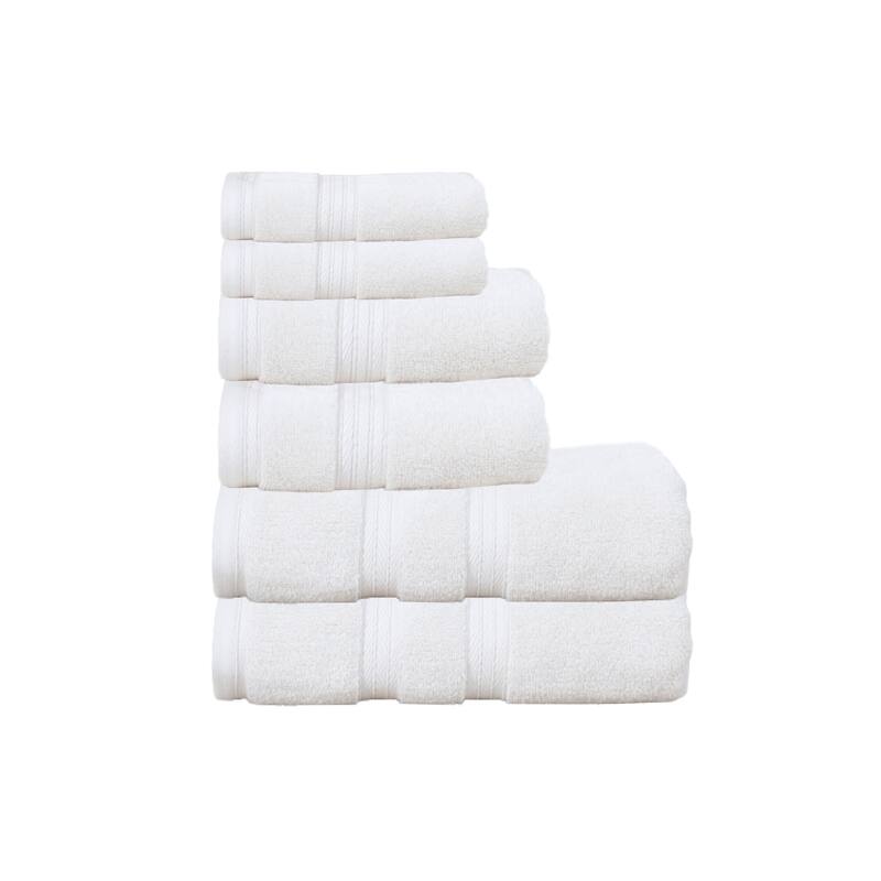 Home Weavers Elegance Essentials 550GSM Cotton Zero Twist Super Absorbent Bath Towel Set of 6