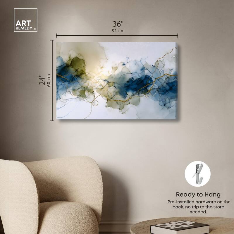 Fluid Geode Canvas by Art Remedy, Gallery Wrapped