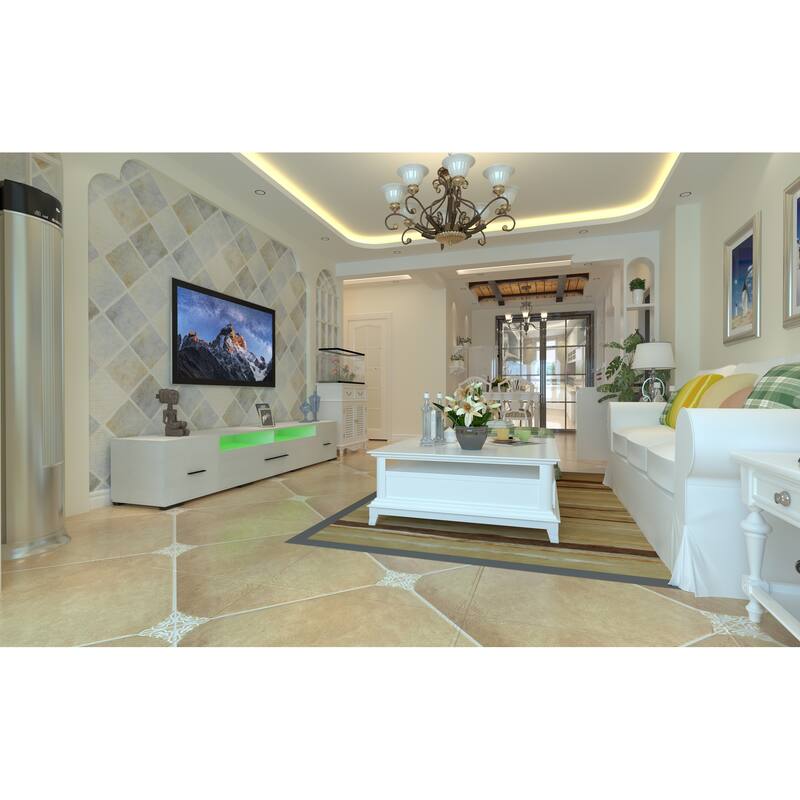 Modern Entertainment Center with Power Cord
