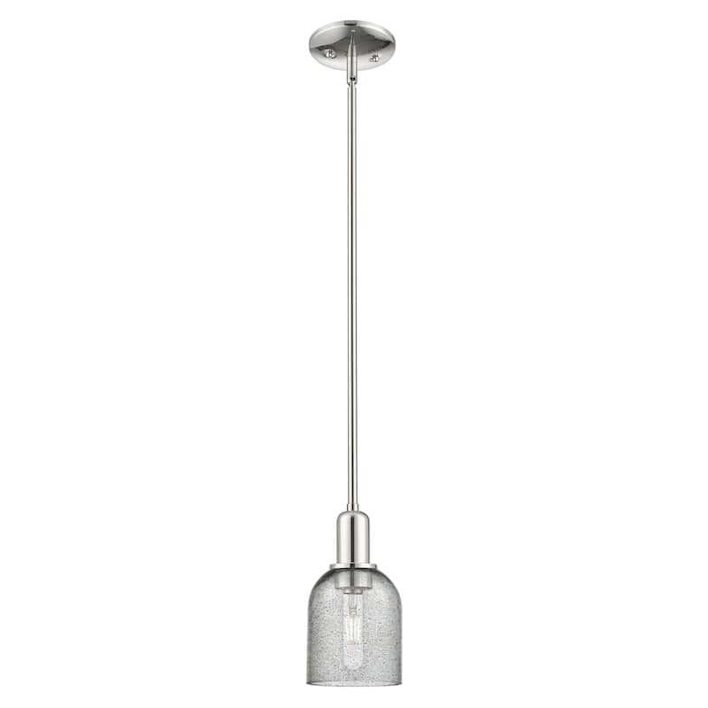 Innovations Lighting Endless Possibilities Arcadia - Caledonia - 1 Light 5" Stem Hung Mini Pendant - Charcoal/Polished Nickel