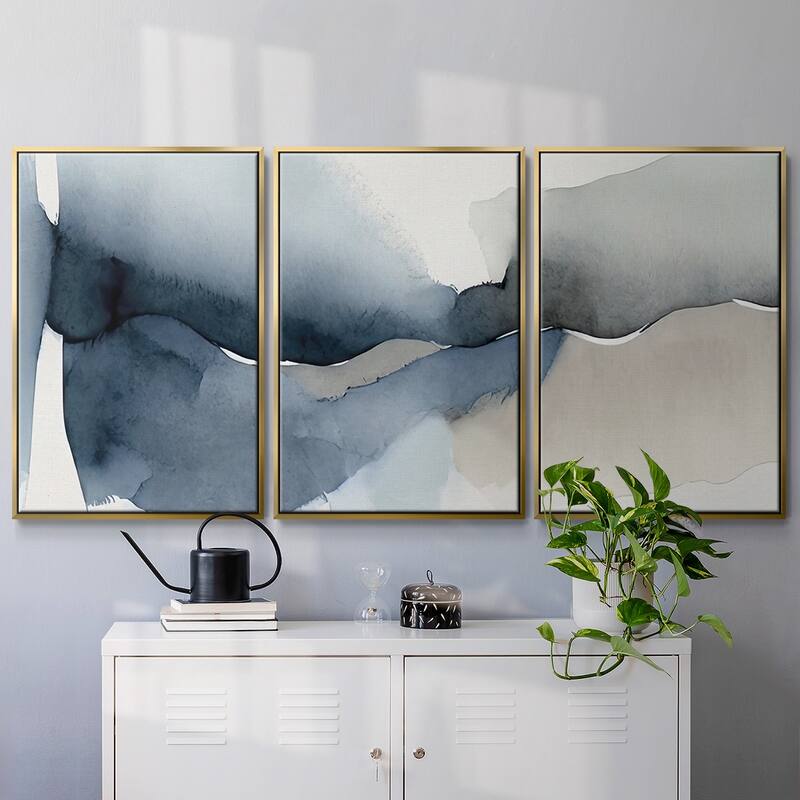 Calm Blue III - Multi Piece Framed Canvas