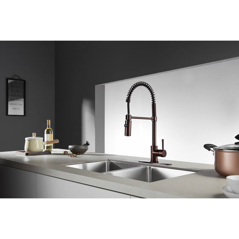 Kingston Brass Concord Single-Handle Pre-Rinse Kitchen Faucet - Oil Rubbed Bronze