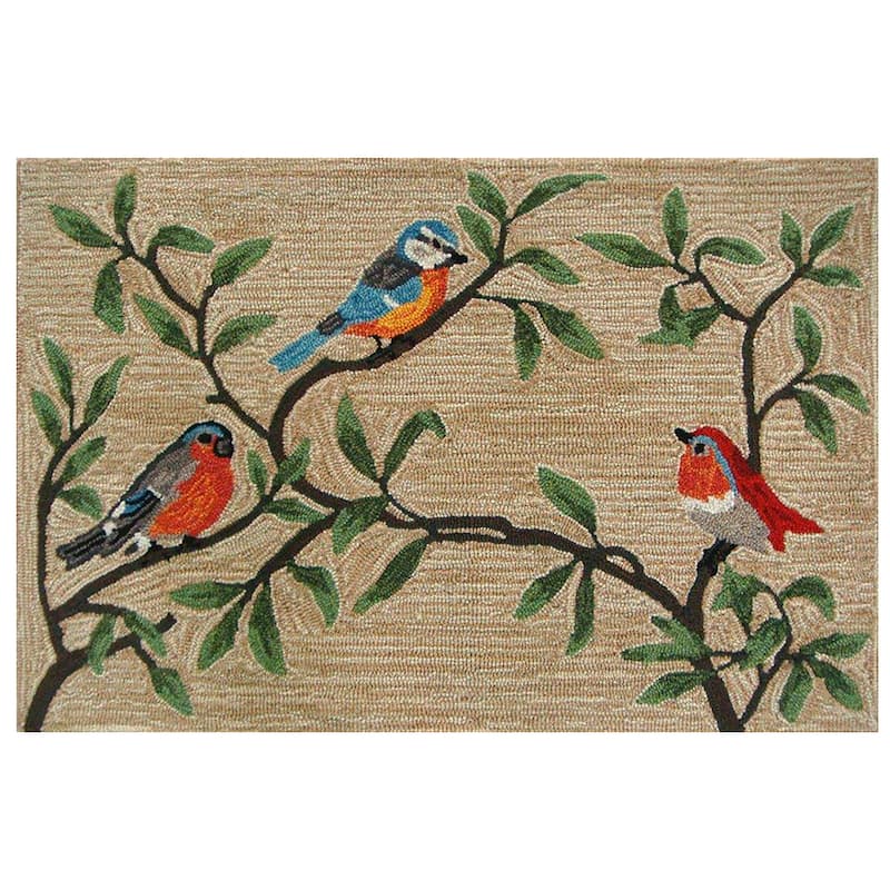 Liora Manne Ravella Birds On Branches Indoor/Outdoor Rug