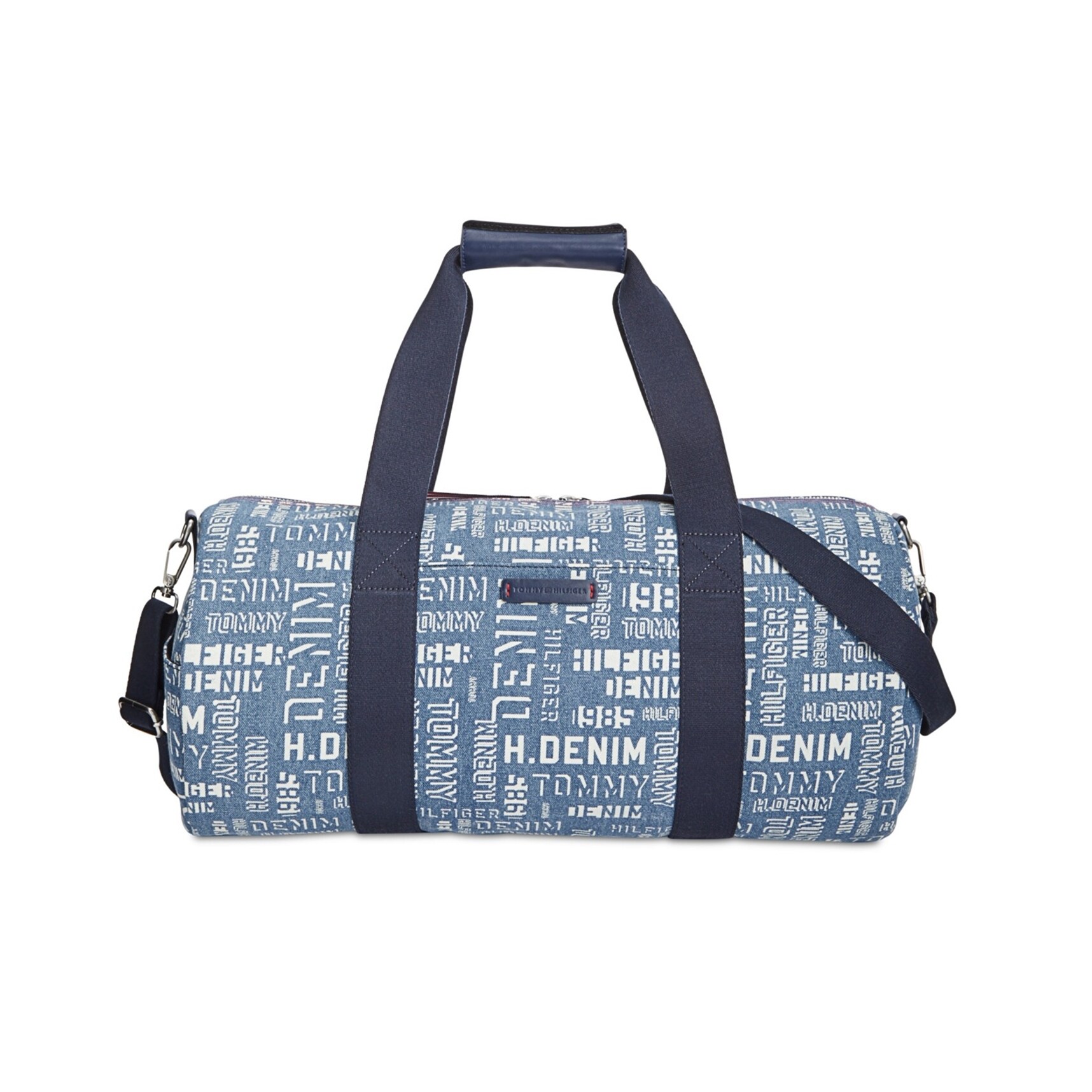 tommy hilfiger chevron duffle bag