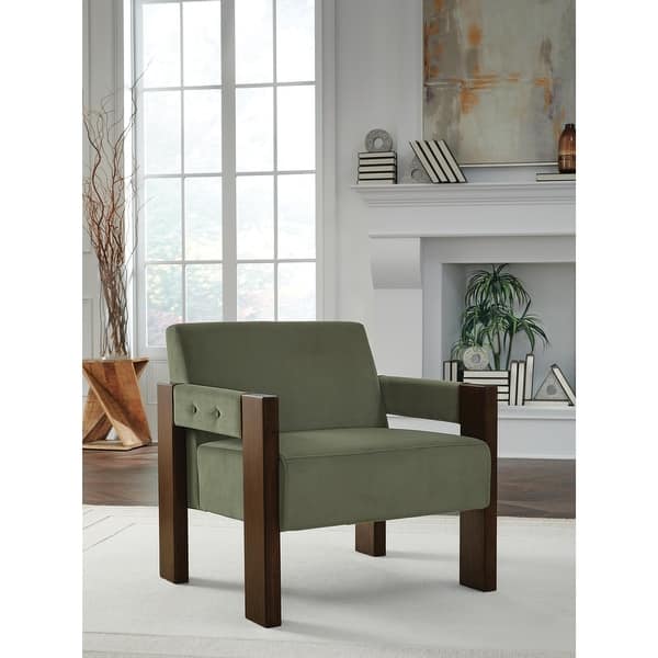 slide 2 of 6, Signature Design by Ashley Adlanlock Green Accent Chair - 33" W x 31.25" D x 33" H 33" W x 31.25" D x 33" H - Green