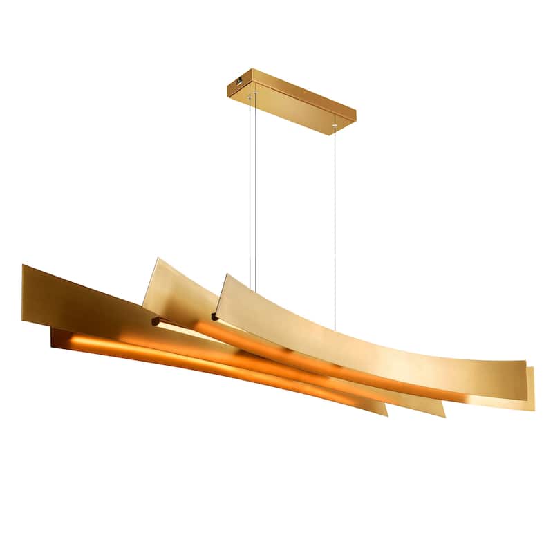 Candora Integrated LED 50in Brass Chandelier