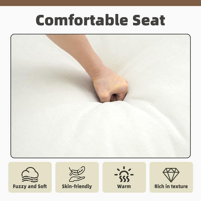 Modern Cloud Chaise Longue Accent Chair with Ottoman set