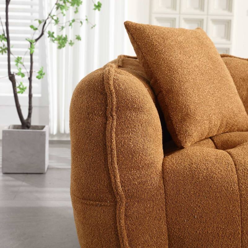 Soft Bean Bag Chair for Adults, Cozy Lazy Bean Bag Sofa, 2 Seat with Armrests for Home