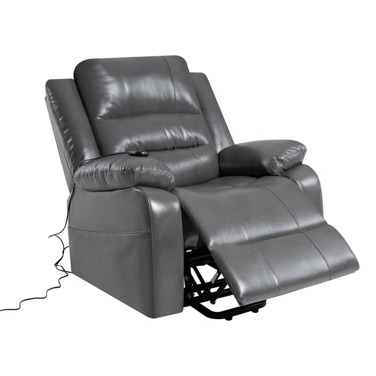 Deluxe Adjustable Power Lift Recliner Chair for Elderly Faux Leather Electric Recliner Split-Back Chair