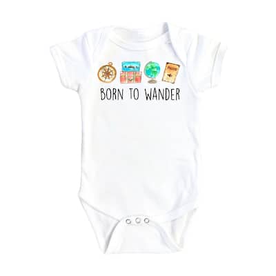 Born To Wander - Baby Boy Girl Clothes Infant Bodysuit Funny Cute Newborn