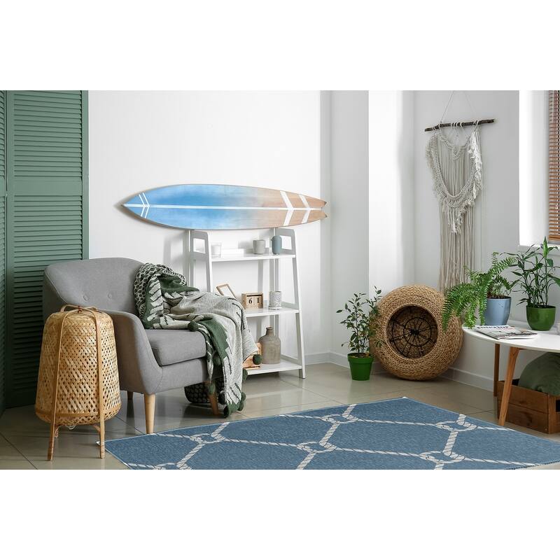 Ahoy Nautical Chenille Rug