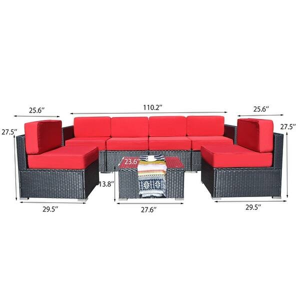 Shop Mcombo Patio Furniture Sectional Set Outdoor Wicker Sofa 6082 1007 Overstock 32388768