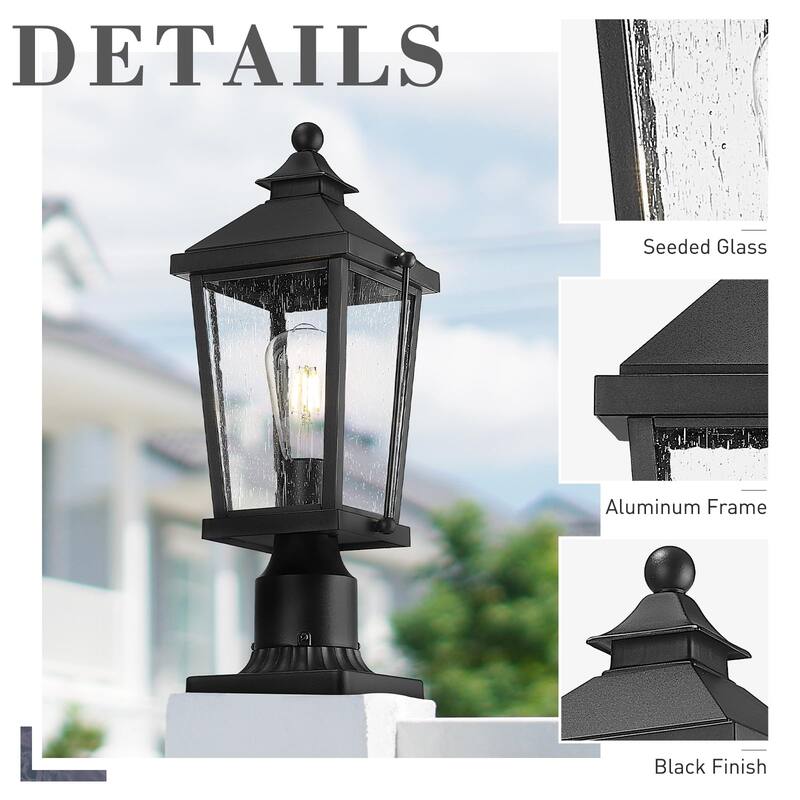 17 Inch Outdoor Post Light, Post Lantern Light
