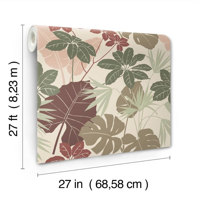 A-Street Prints Medellin Neutral Rainforest Floor Wallpaper - N/A