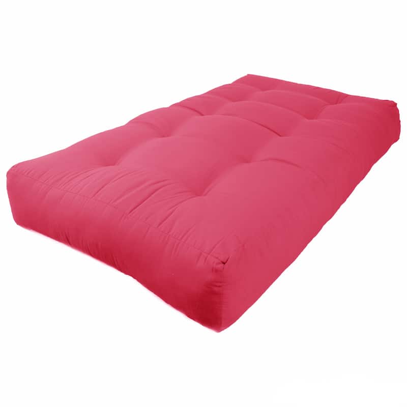 10-inch Thick Twill Futon Mattress (Twin, Full, or Queen) - Bery Berry - Twin