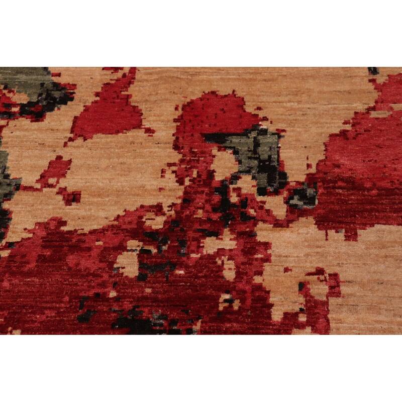 Eclectic Ziegler Annabell Black Red Wool&Silk Rug - 9'11'' x 13'10''