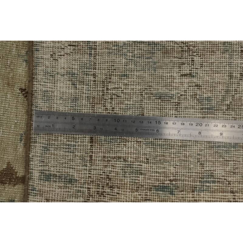 Hand Knotted Oriental 100% Wool Carpet Traditional Floral Beige & Ivories Tabriz Area Rug - 10' 8'' X 7' 5''